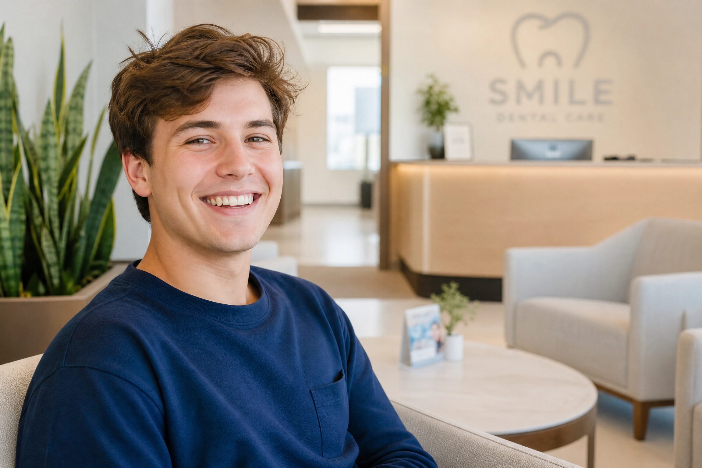 Happy patient smiling after successful wisdom teeth removal at Anderson Smile Center Cincinnati Ohio
