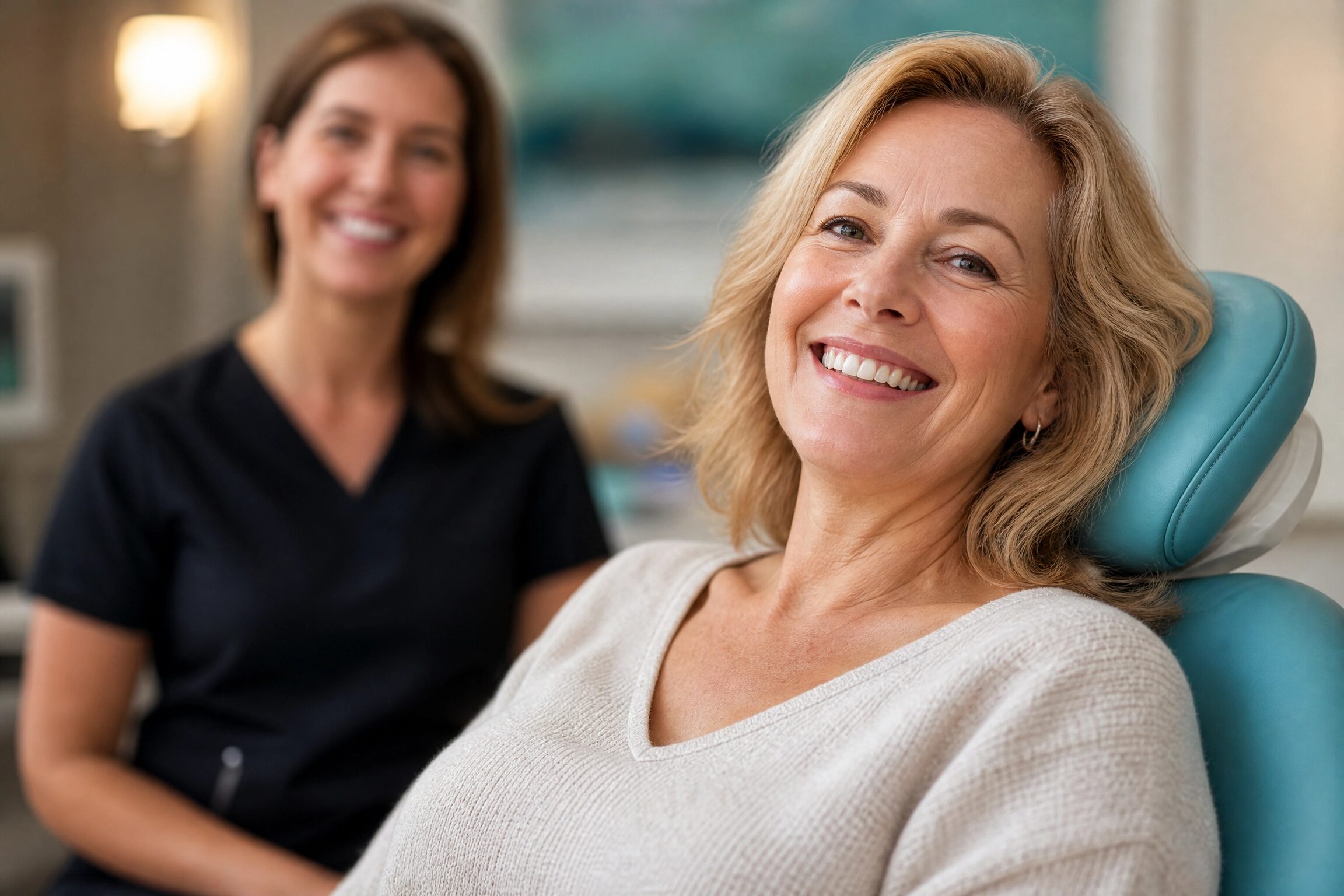 Implant-supported denture model at Anderson Smile Center Cincinnati Ohio