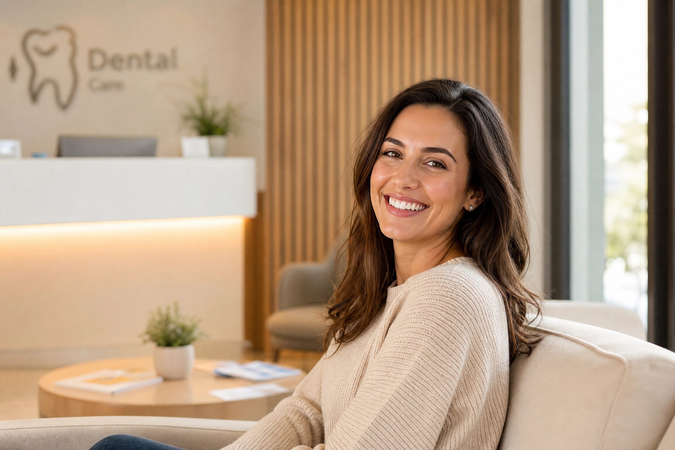 Happy patient smiling after successful oral surgery at Anderson Smile Center Cincinnati Ohio